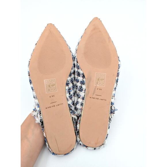 Kurt Geiger London Olive Eye Mule Pointed Toe Women's White Size US5 EU35.5 - Picture 8 of 11